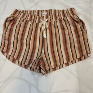Billabong Road Trippin Elastic Women's Striped Walk Shorts -Cinnamon-Small